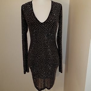 Sparkly Bodycon Black Dress